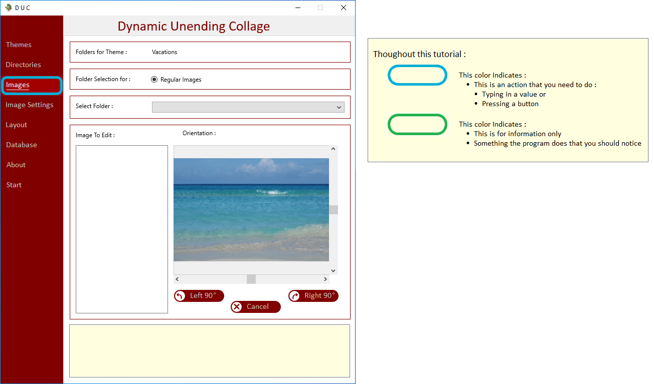 Images Tab