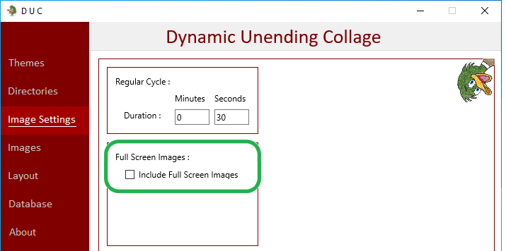 Images Tab