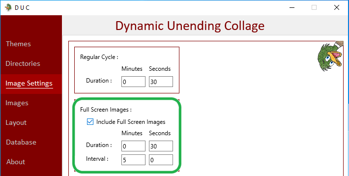 Images Tab